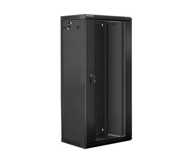 LANBERG Szafa instalacyjna wisząca 19'' 27U 600X450mm czarna (drzwi szklane) WF01-6427-10B - 455317 - zdjęcie 3